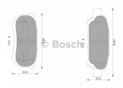 BOSCH 0986ab1401 -  Комплект тормозных колодок, дисковый тормоз