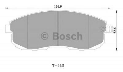 BOSCH 0986ab1407 -  Комплект тормозных колодок, дисковый тормоз