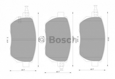 BOSCH 0986ab1410 -  Комплект тормозных колодок, дисковый тормоз