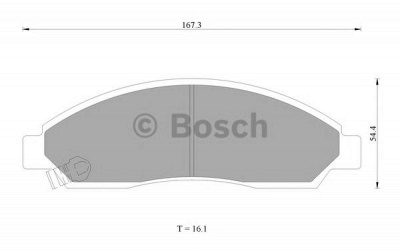BOSCH 0986ab1416 -  Комплект тормозных колодок, дисковый тормоз