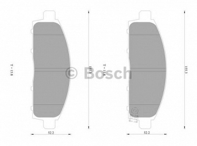 BOSCH 0986ab1417 -  Комплект тормозных колодок, дисковый тормоз