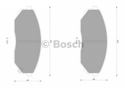 BOSCH 0986ab1441 -  Комплект тормозных колодок, дисковый тормоз