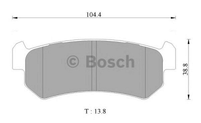 BOSCH 0986ab1442 -  Комплект тормозных колодок, дисковый тормоз