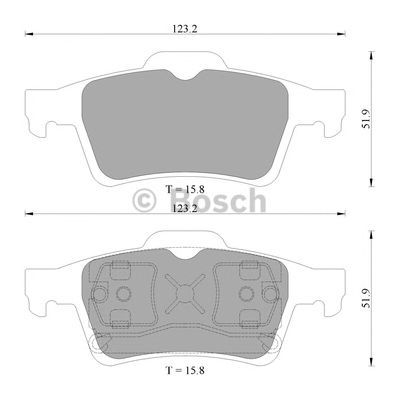 BOSCH 0986ab1444 -  Комплект тормозных колодок, дисковый тормоз