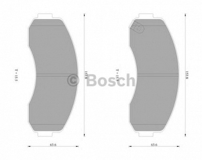 BOSCH 0986ab1464 -  Комплект тормозных колодок, дисковый тормоз