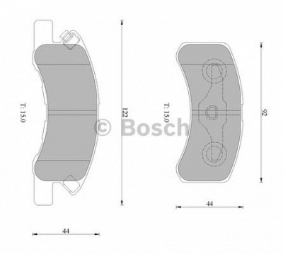 BOSCH 0986ab1467 -  Комплект тормозных колодок, дисковый тормоз