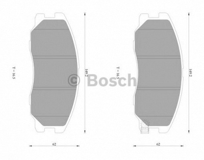 BOSCH 0986ab1469 -  Комплект тормозных колодок, дисковый тормоз