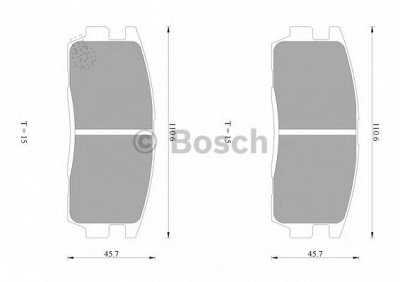 BOSCH 0986ab1470 -  Комплект тормозных колодок, дисковый тормоз