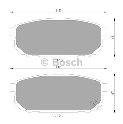 BOSCH 0986ab1472 -  Комплект тормозных колодок, дисковый тормоз