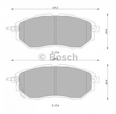 BOSCH 0986ab1473 -  Комплект тормозных колодок, дисковый тормоз