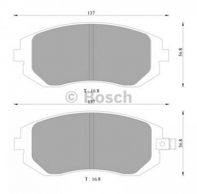 BOSCH 0986ab1476 -  Комплект тормозных колодок, дисковый тормоз