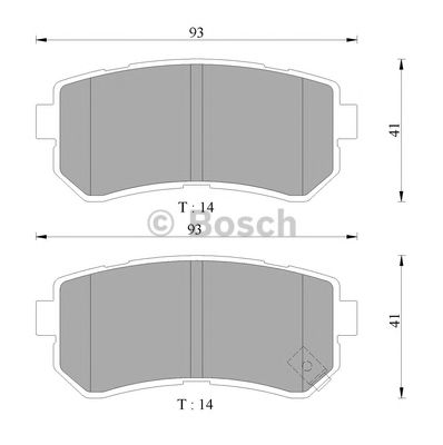BOSCH 0986ab1497 -  Комплект тормозных колодок, дисковый тормоз