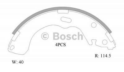 BOSCH 0986ab1501 -  Комплект тормозных колодок