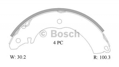 BOSCH 0986ab1554 -  Комплект тормозных колодок