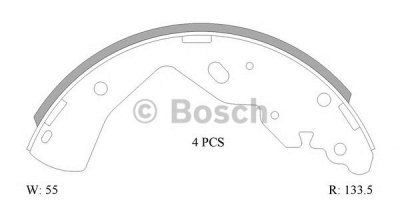 BOSCH 0986ab1559 -  Комплект тормозных колодок