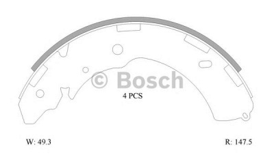 BOSCH 0986ab1579 -  Комплект тормозных колодок