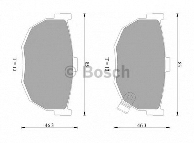 BOSCH 0986ab1908 -  Комплект тормозных колодок, дисковый тормоз