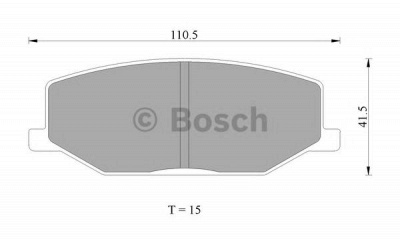 BOSCH 0986ab2003 -  Комплект тормозных колодок, дисковый тормоз