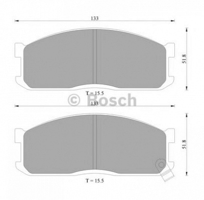 BOSCH 0986ab2006 -  Комплект тормозных колодок, дисковый тормоз