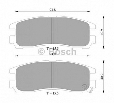 BOSCH 0986ab2011 -  Комплект тормозных колодок, дисковый тормоз