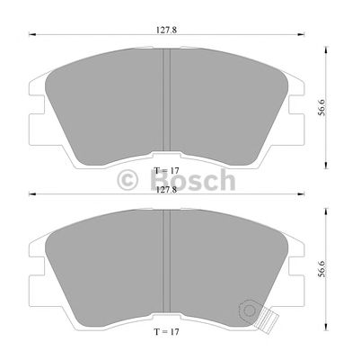 BOSCH 0986ab2013 -  Комплект тормозных колодок, дисковый тормоз