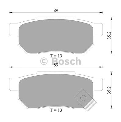 BOSCH 0986ab2033 -  Комплект тормозных колодок, дисковый тормоз