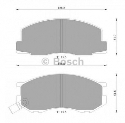 BOSCH 0986ab2049 -  Комплект тормозных колодок, дисковый тормоз