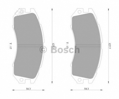 BOSCH 0986ab2051 -  Комплект тормозных колодок, дисковый тормоз