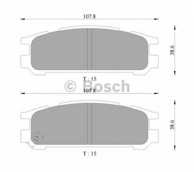 BOSCH 0986ab2052 -  Комплект тормозных колодок, дисковый тормоз
