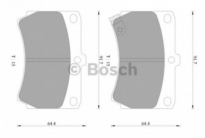 BOSCH 0986ab2053 -  Комплект тормозных колодок, дисковый тормоз