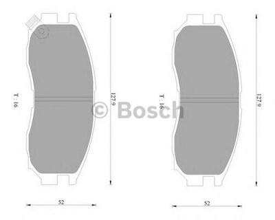 BOSCH 0986ab2064 -  Комплект тормозных колодок, дисковый тормоз