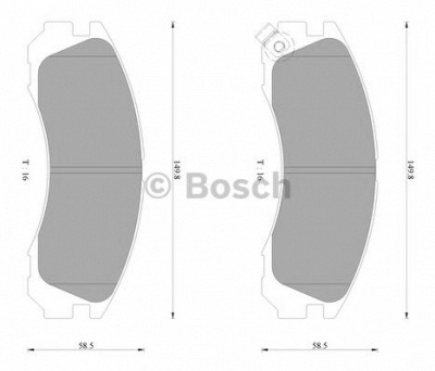 BOSCH 0986ab2065 -  Комплект тормозных колодок, дисковый тормоз