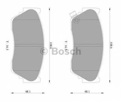 BOSCH 0986ab2069 -  Комплект тормозных колодок, дисковый тормоз