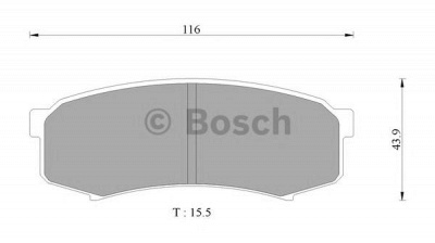 BOSCH 0986ab2074 -  Комплект тормозных колодок, дисковый тормоз