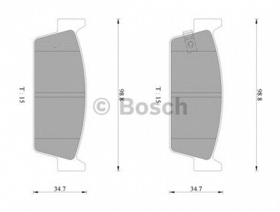 BOSCH 0986ab2079 -  Комплект тормозных колодок, дисковый тормоз