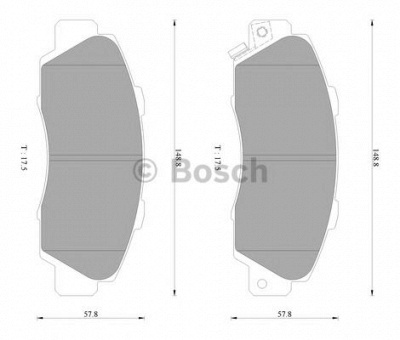 BOSCH 0986ab2204 -  Комплект тормозных колодок, дисковый тормоз