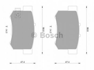 BOSCH 0986ab2206 -  Комплект тормозных колодок, дисковый тормоз