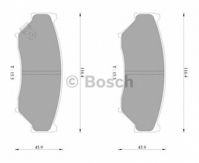 BOSCH 0986ab2211 -  Комплект тормозных колодок, дисковый тормоз