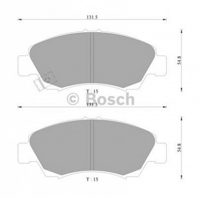BOSCH 0986ab2216 -  Комплект тормозных колодок, дисковый тормоз