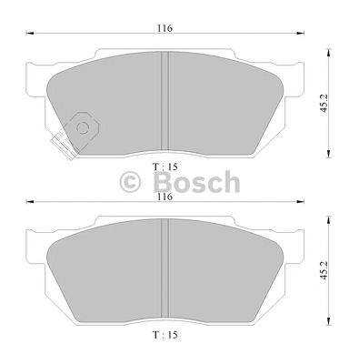 BOSCH 0986ab2225 -  Комплект тормозных колодок, дисковый тормоз