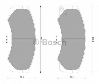 BOSCH 0986ab2234 -  Комплект тормозных колодок, дисковый тормоз