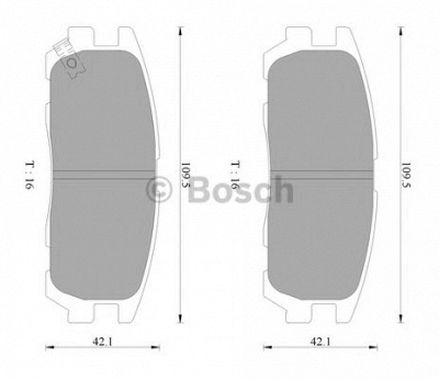BOSCH 0986ab2235 -  Комплект тормозных колодок, дисковый тормоз