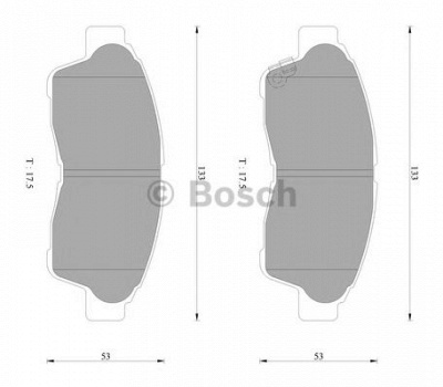 BOSCH 0986ab2242 -  Комплект тормозных колодок, дисковый тормоз