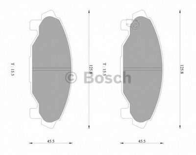 BOSCH 0986ab2257 -  Комплект тормозных колодок, дисковый тормоз