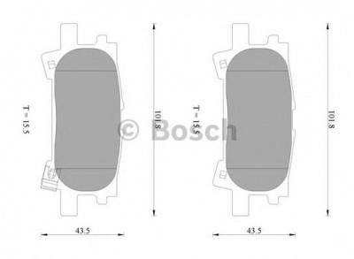 BOSCH 0986ab2260 -  Комплект тормозных колодок, дисковый тормоз