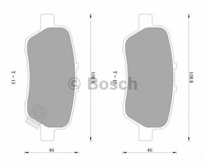 BOSCH 0986ab2264 -  Комплект тормозных колодок, дисковый тормоз