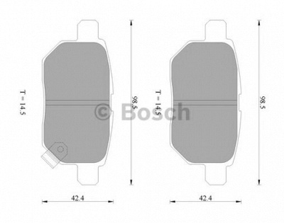 BOSCH 0986ab2269 -  Комплект тормозных колодок, дисковый тормоз