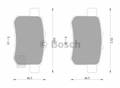BOSCH 0986ab2273 -  Комплект тормозных колодок, дисковый тормоз