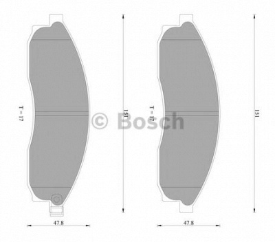 BOSCH 0986ab2278 -  Комплект тормозных колодок, дисковый тормоз
