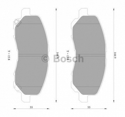 BOSCH 0986ab2285 -  Комплект тормозных колодок, дисковый тормоз
